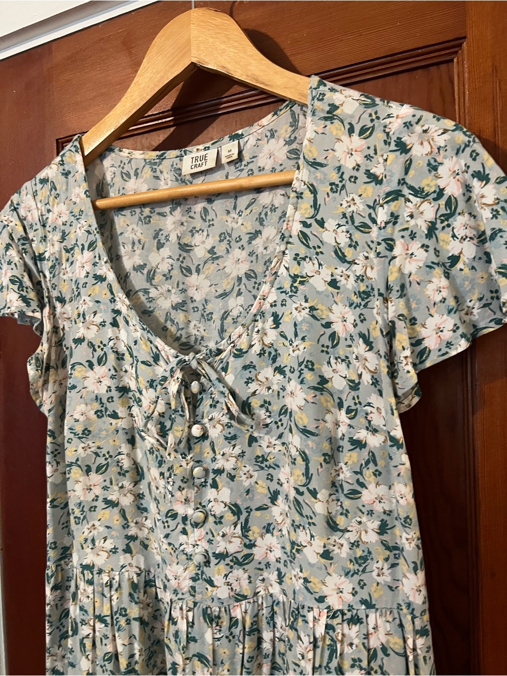 ⭐️Clearance True Craft Floral Tiered Babydoll Dress Cottagecore Boho Mini Dress - Picture 3 of 7